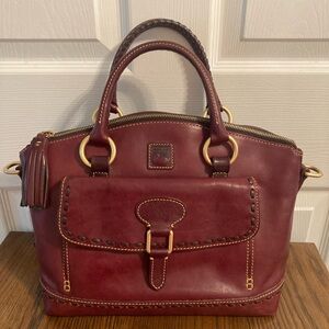 Dooney & Bourke Webb stitch front pocket satchel